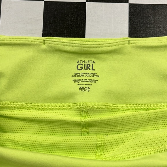 NWT GOAL GETTER SKORT •Jupe-Short Goal Getter• Athleta Girl (XXL/16) - Picture 8 of 9